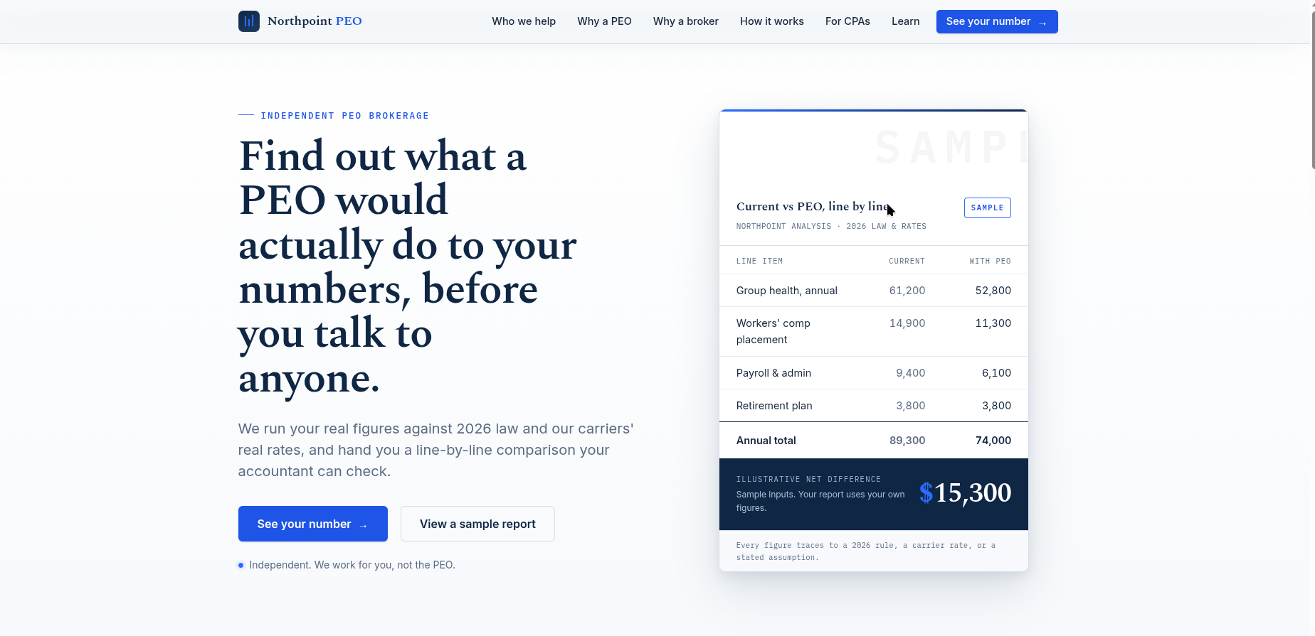 Northpoint PEO broker website example