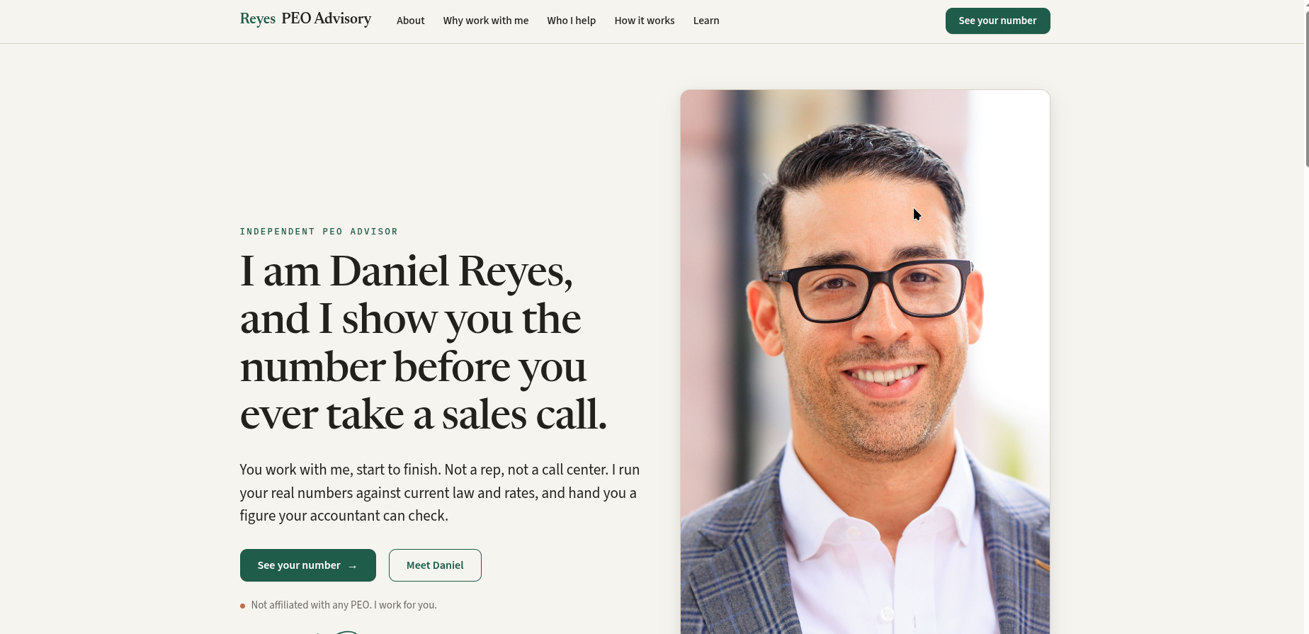 The Solo Broker, Reyes PEO Advisory